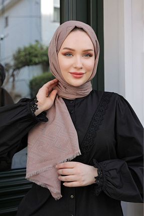 روسری قهوه ای 70 * 180 MERVEPLUME - کد 837766940