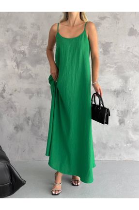 لباس سبز زنانه بافتنی پنبه (نخی) راحت بند دار کد 834660998