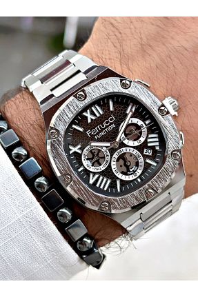ساعت مچی طوسی مردانه 41-46 میلی متر Ferrucci - کد 837779980