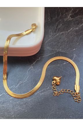 خلخال جواهری طلائی زنانه فولاد ( استیل ) کد 821844503
