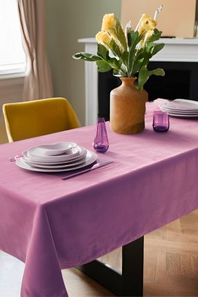 رومیزی صورتی پلی استر Cortibo - کد 837812271