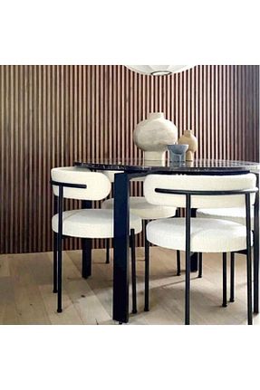 صندلی ناهار خوری سفید فلزی Cosargroup - کد 792728109