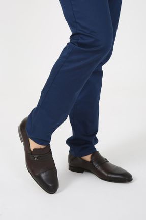 کفش کلاسیک قهوه ای مردانه پاشنه کوتاه ( 4 - 1 cm ) پاشنه ساده کد 455401454