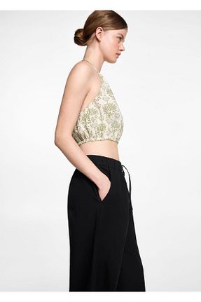 شلوار مشکی زنانه کتان MANGO Teen - کد 822478698