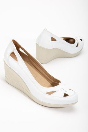 کفش پاشنه بلند پر سفید زنانه چرم مصنوعی پاشنه متوسط ( 5 - 9 cm ) پاشنه پر کد 809463968