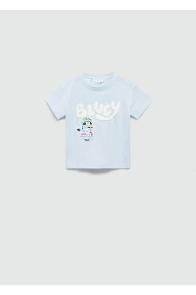تیشرت آبی بچه گانه رگولار MANGO Baby - کد 829070451