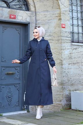 ترنچکت حجاب سرمه ای زنانه پلی استر Marjinal City - کد 799817009