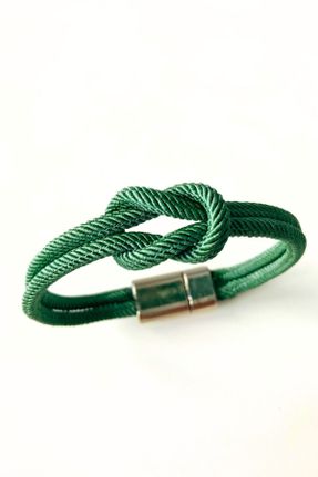 دستبند جواهر سبز زنانه فلزی کد 376484605