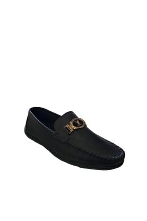 کفش لوفر مشکی مردانه چرم طبیعی پاشنه کوتاه ( 4 - 1 cm ) کد 837618006