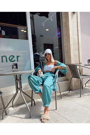 ست بالاتنه و پائین تنه سبز زنانه بافتنی Tommes Butik - کد 825772334
