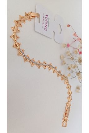 دستبند استیل (فولاد) طلائی زنانه استیل ضد زنگ Feride - کد 835982665