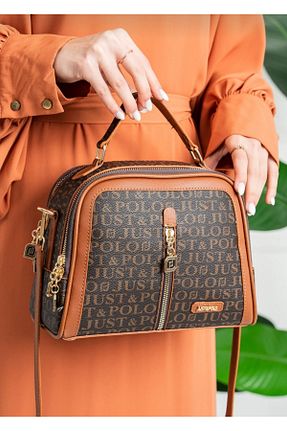 کیف دوشی قهوه ای زنانه چرم مصنوعی Just Polo - کد 64603193
