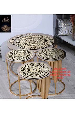 رومیزی طلائی چرم مصنوعی SEHARA - کد 768614250