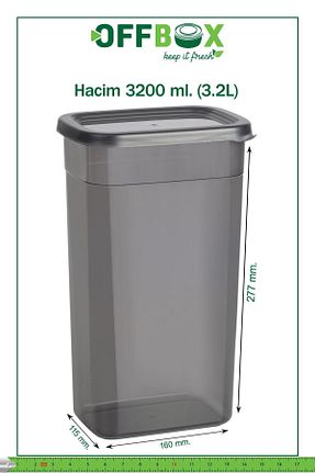 ظرف نگهداری طوسی پلاستیک 3,5 L کد 805675311