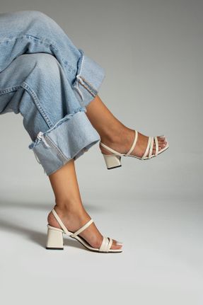 کفش پاشنه بلند کلاسیک بژ زنانه پاشنه ضخیم پاشنه متوسط ( 5 - 9 cm ) چرم مصنوعی کد 823160452