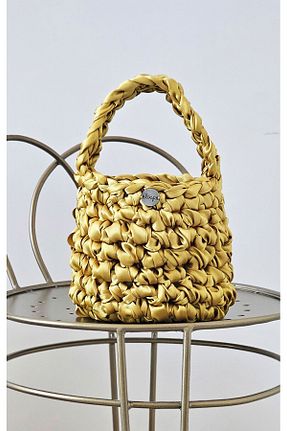 کیف دستی طلائی زنانه ابعاد کوچک Loop - کد 819411892