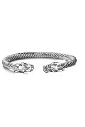 دستبند استیل طوسی مردانه فولاد ( استیل ) کد 31110208
