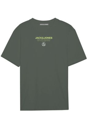 تی شرت سبز مردانه رگولار یقه گرد تکی کد 814614084