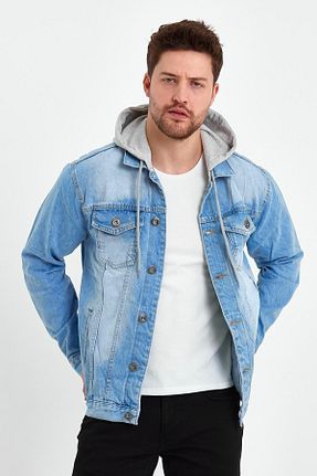 کت سرمه ای مردانه اورسایز DAMGA JEANS - کد 675250579