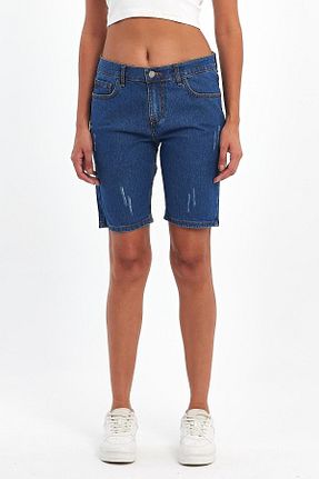 شلوارک و برمودا آبی زنانه فاق بلند DAMGA JEANS - کد 831909654