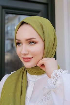 روسری سبز 70 * 180 MERVEPLUME - کد 837766939