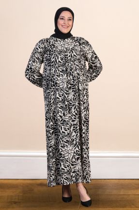 لباس مشکی زنانه سایز بزرگ بافتنی ویسکون کد 837768482