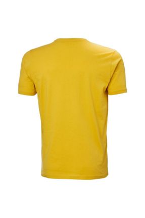 تی شرت زرد مردانه رگولار یقه گرد تکی کد 817520892