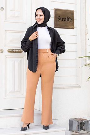 ست بالاتنه و پائین تنه حجاب قهوه ای زنانه گشاد EBRUTESETTÜR - کد 837783684