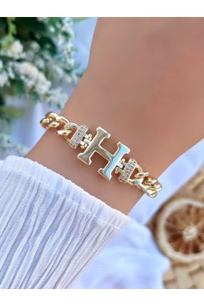 دستبند جواهر طلائی زنانه برنز کد 314072468