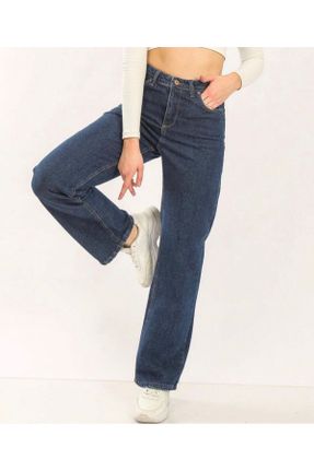 شلوار جین آبی زنانه فاق بلند جین استاندارد کد 827822520