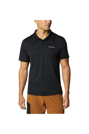 تی شرت مشکی مردانه رگولار یقه پولو کد 2183512