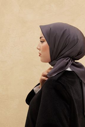 روسری طوسی پلی استر Silk Home - کد 789297573