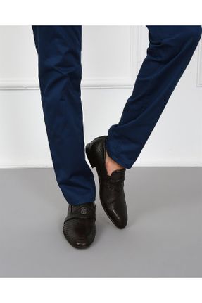 کفش کلاسیک قهوه ای مردانه پاشنه کوتاه ( 4 - 1 cm ) پاشنه ساده کد 316132021