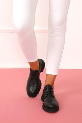 کفش کژوال مشکی زنانه چرم طبیعی پاشنه کوتاه ( 4 - 1 cm ) پاشنه ساده کد 158040542
