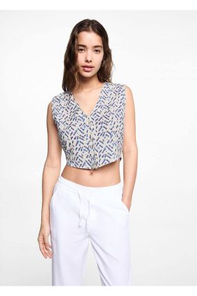 تیشرت سفید زنانه رگولار MANGO Teen - کد 822181463