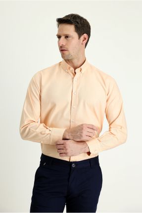 پیراهن نارنجی مردانه رگولار کد 723495760