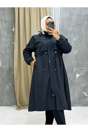 کاپشن سایز بزرگ مشکی زنانه سایز بزرگ Marjinal City - کد 761600897