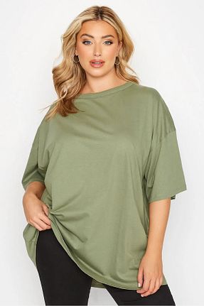 تیشرت سایز بزرگ سبز زنانه سایز بزرگ EFFRENATU - کد 837614705