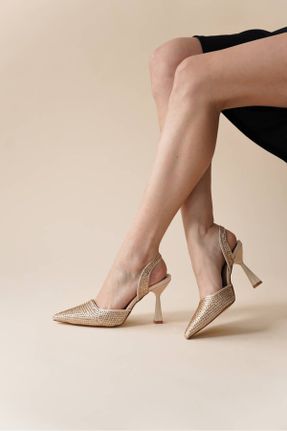 کفش پاشنه بلند کلاسیک بژ زنانه پاشنه متوسط ( 5 - 9 cm ) پاشنه نازک کد 831842659