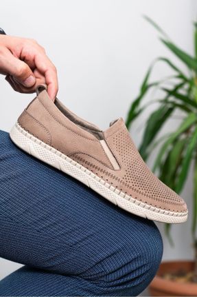 کفش کژوال قهوه ای مردانه چرم طبیعی پاشنه کوتاه ( 4 - 1 cm ) پاشنه ساده کد 835479170