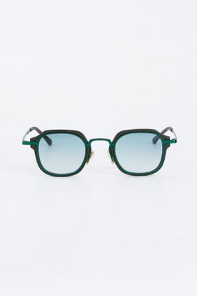 عینک آفتابی سبز زنانه 51 UV400 فلزی سایه روشن مستطیل کد 350268209