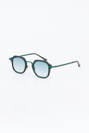 عینک آفتابی سبز زنانه 51 UV400 فلزی سایه روشن مستطیل کد 350268209