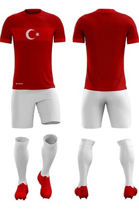 لباس فرم فوتبال قرمز زنانه SPORIO - کد 443791388