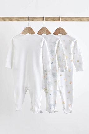 سرهمی خواب سفید بچه گانه پنبه ای Next Baby - کد 837702620