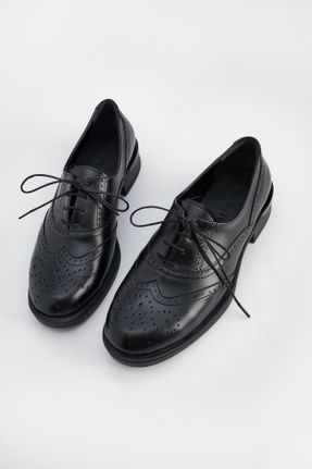 کفش آکسفورد مشکی زنانه پلی اورتان پاشنه کوتاه ( 4 - 1 cm ) کد 769262914