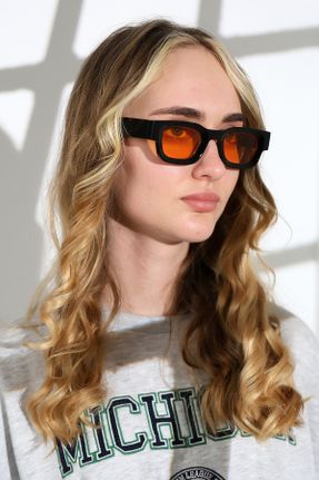 عینک آفتابی مشکی زنانه 44 UV400 استخوان سایه روشن مستطیل کد 386288401