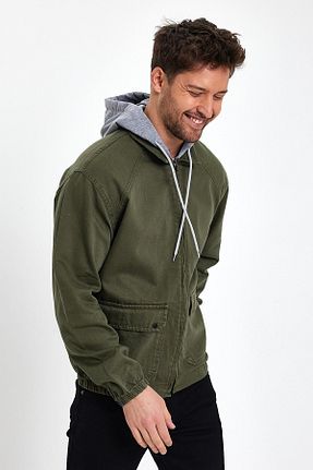 کت خاکی مردانه رگولار DAMGA JEANS - کد 796723881