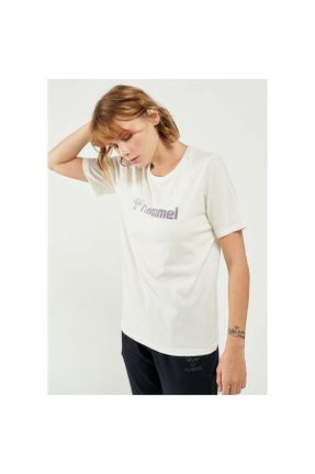 تی شرت سفید زنانه یقه گرد رگولار تکی پوشاک ورزشی کد 80535097