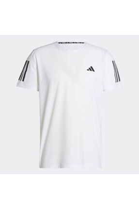 تی شرت سفید مردانه پنبه - پلی استر ریلکس یقه گرد تکی کد 794221189