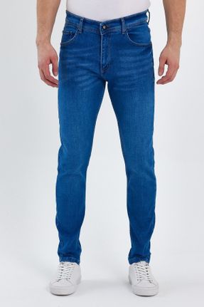 شلوار جین آبی مردانه پاچه ساده کد 670172137